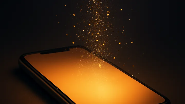 OLYMP BD COM Modern phone with glowing screen